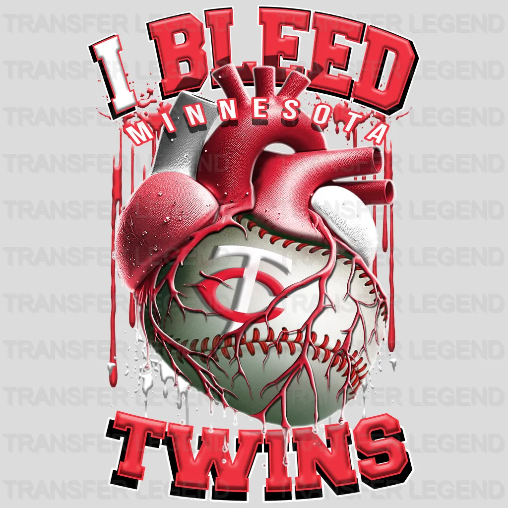 Minnesota Twins MLB I Bleed Twins DTF Iron On Transfer