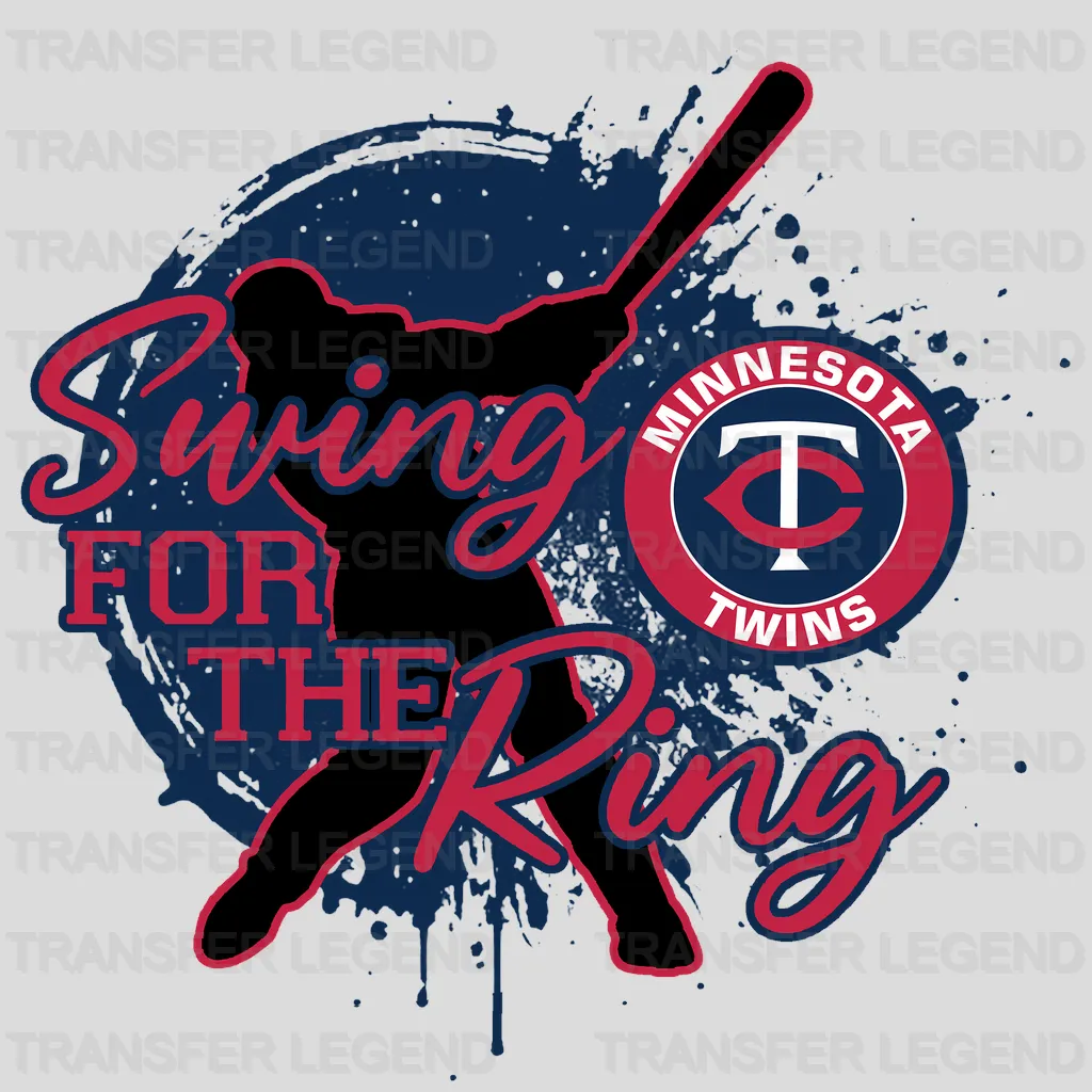 Minnesota Twins MLB Swing For The Ring DTF Iron On Transfer