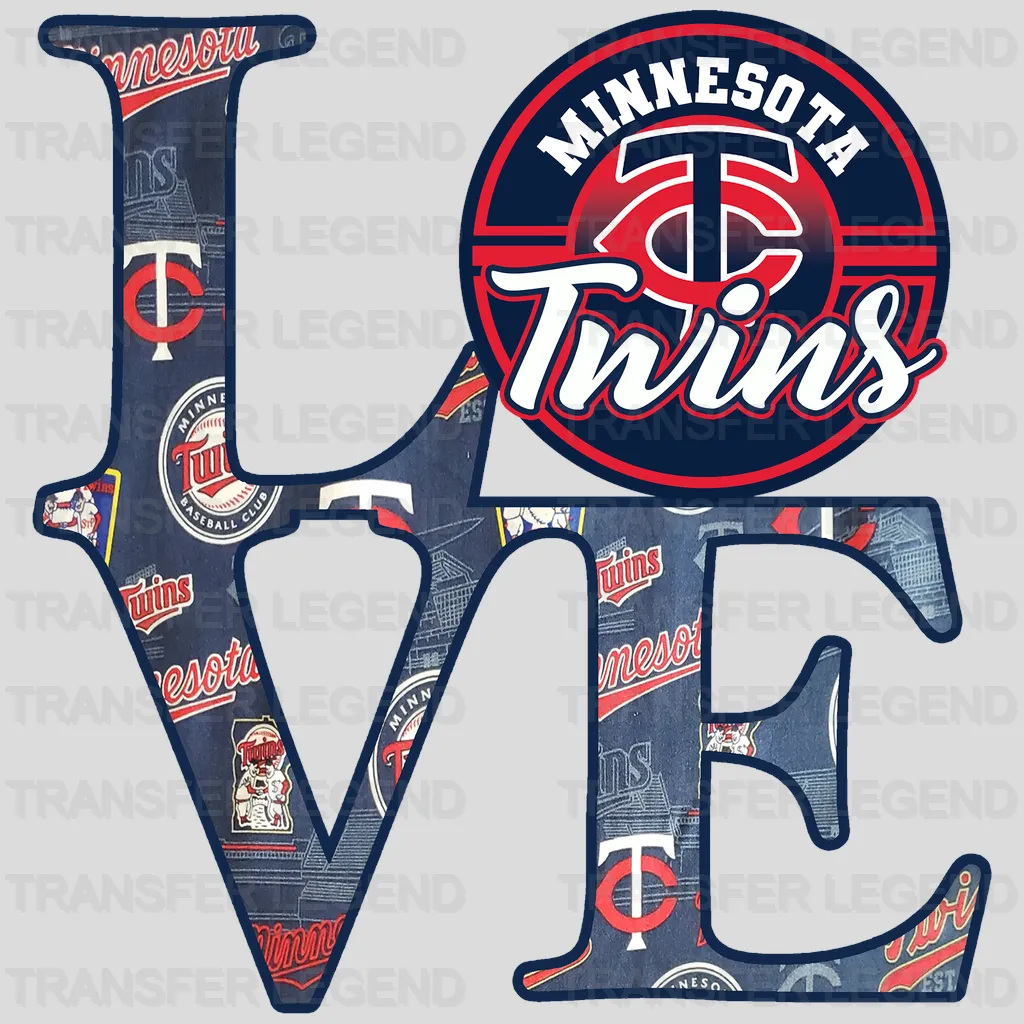 Minnesota Twins MLB Love DTF Iron On Transfer