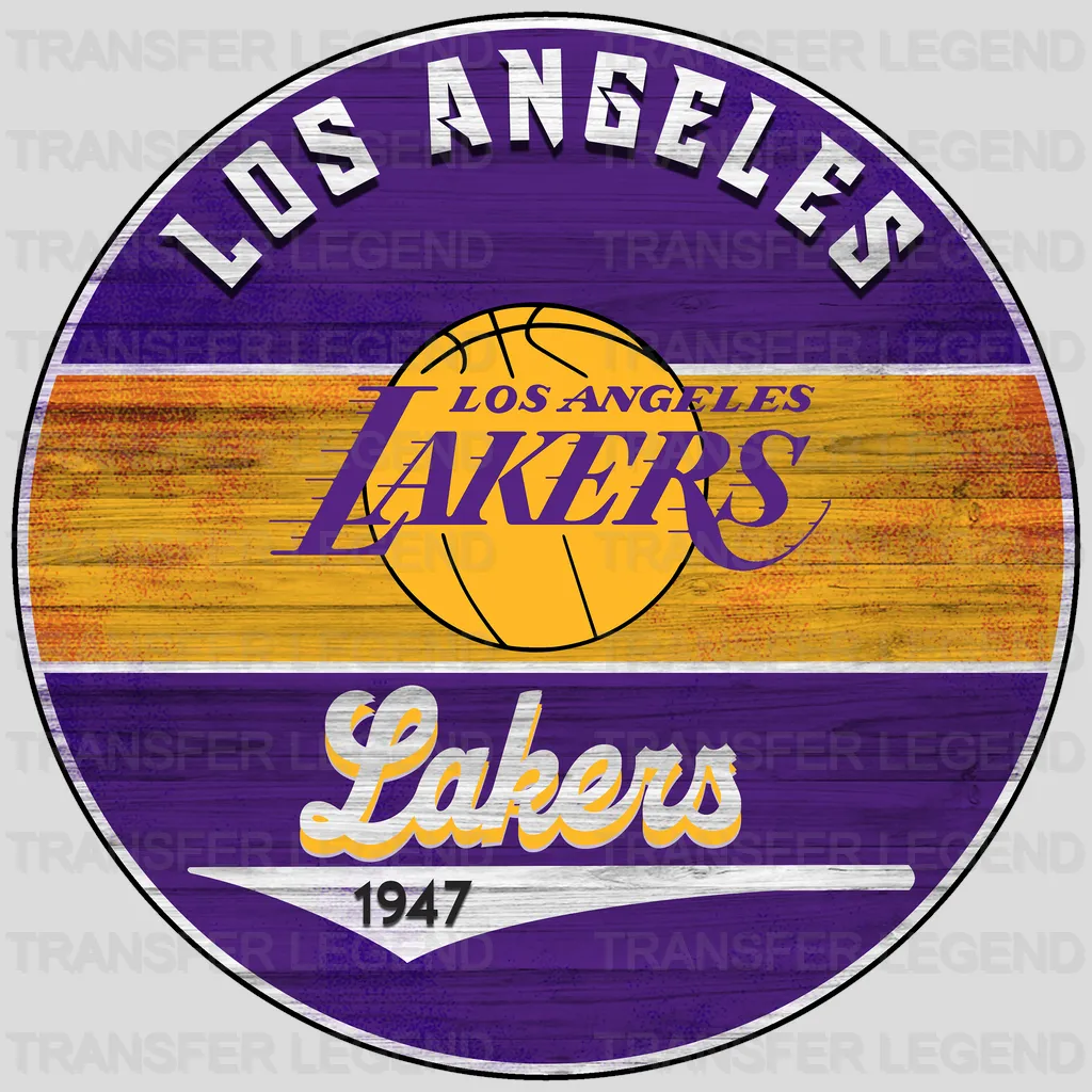 Los Angeles Lakers NBA Los Angeles Est 1947 DTF Iron On Transfer