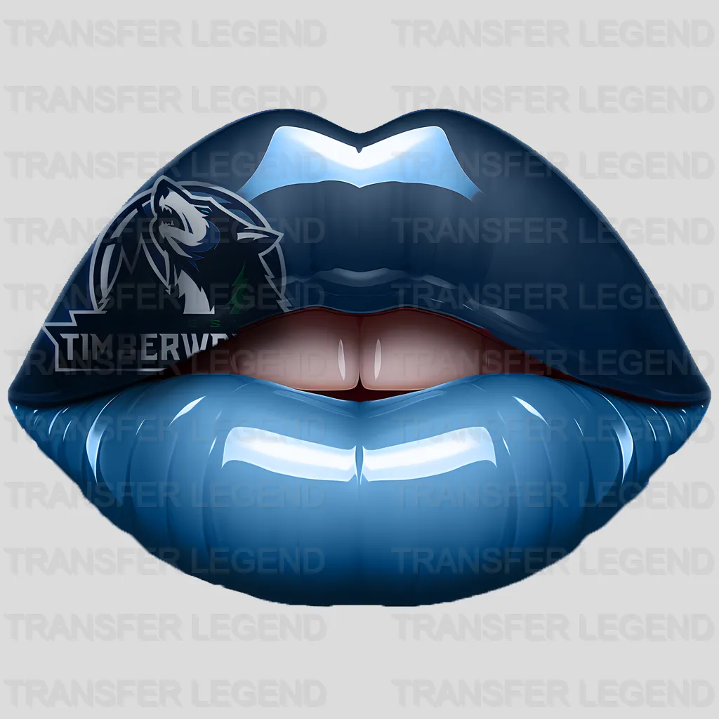 Minnesota Timberwolves NBA Blue Lips Logo Art Illustration - DTF Iron On Transfer