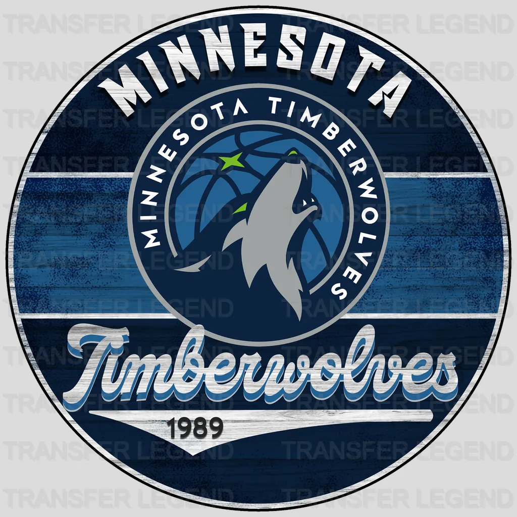 Minnesota Timberwolves NBA Est 1989 DTF Iron On Transfer