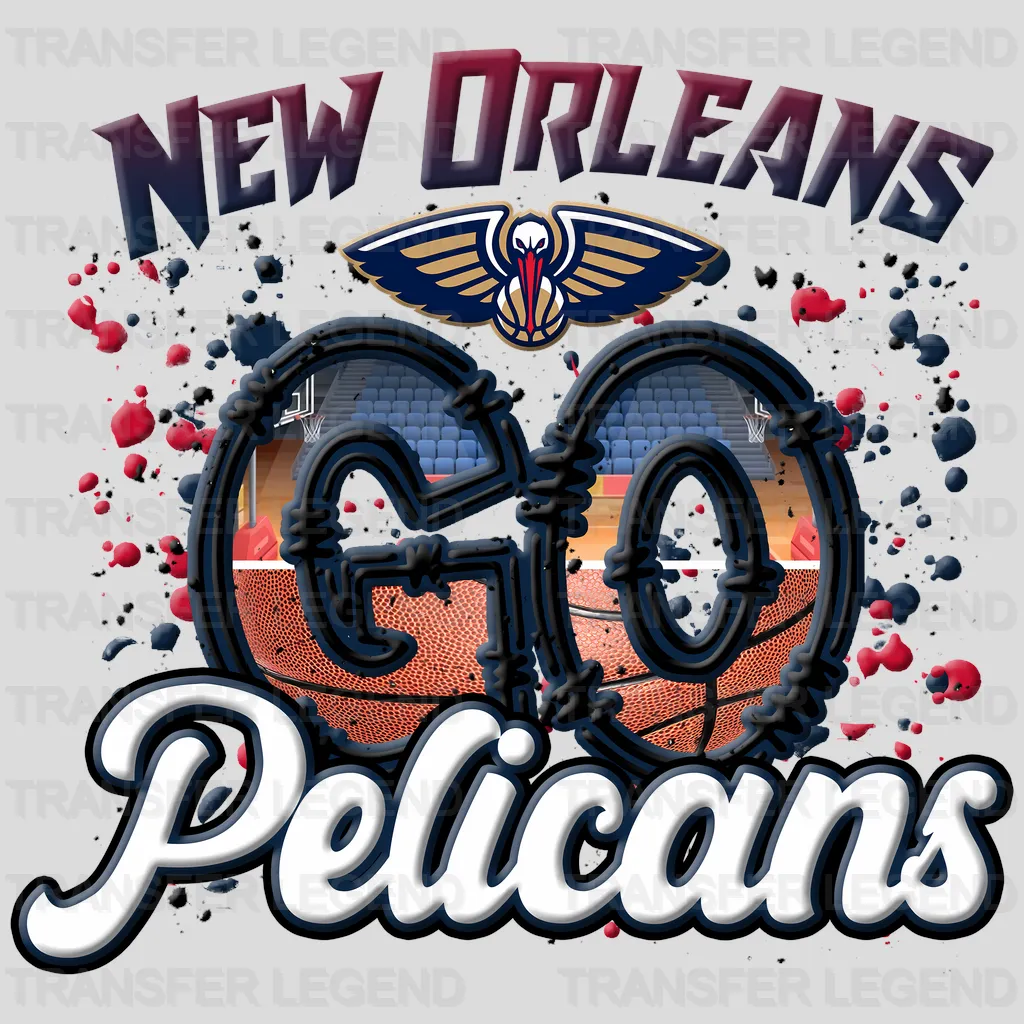 New Orleans Pelicans NBA New Orleans Go Pelicans DTF Iron On Transfer