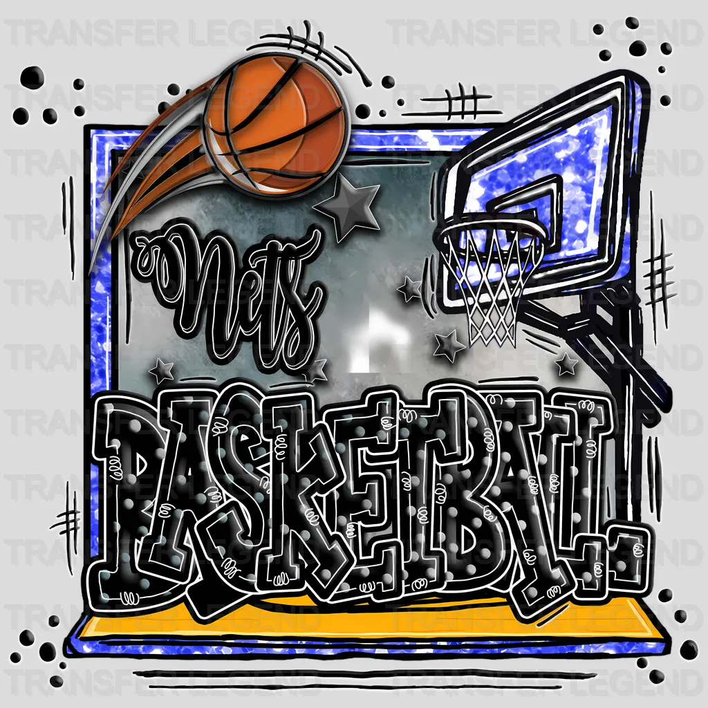 Brooklyn Nets NBA Graffiti Art - DTF Iron On Transfer