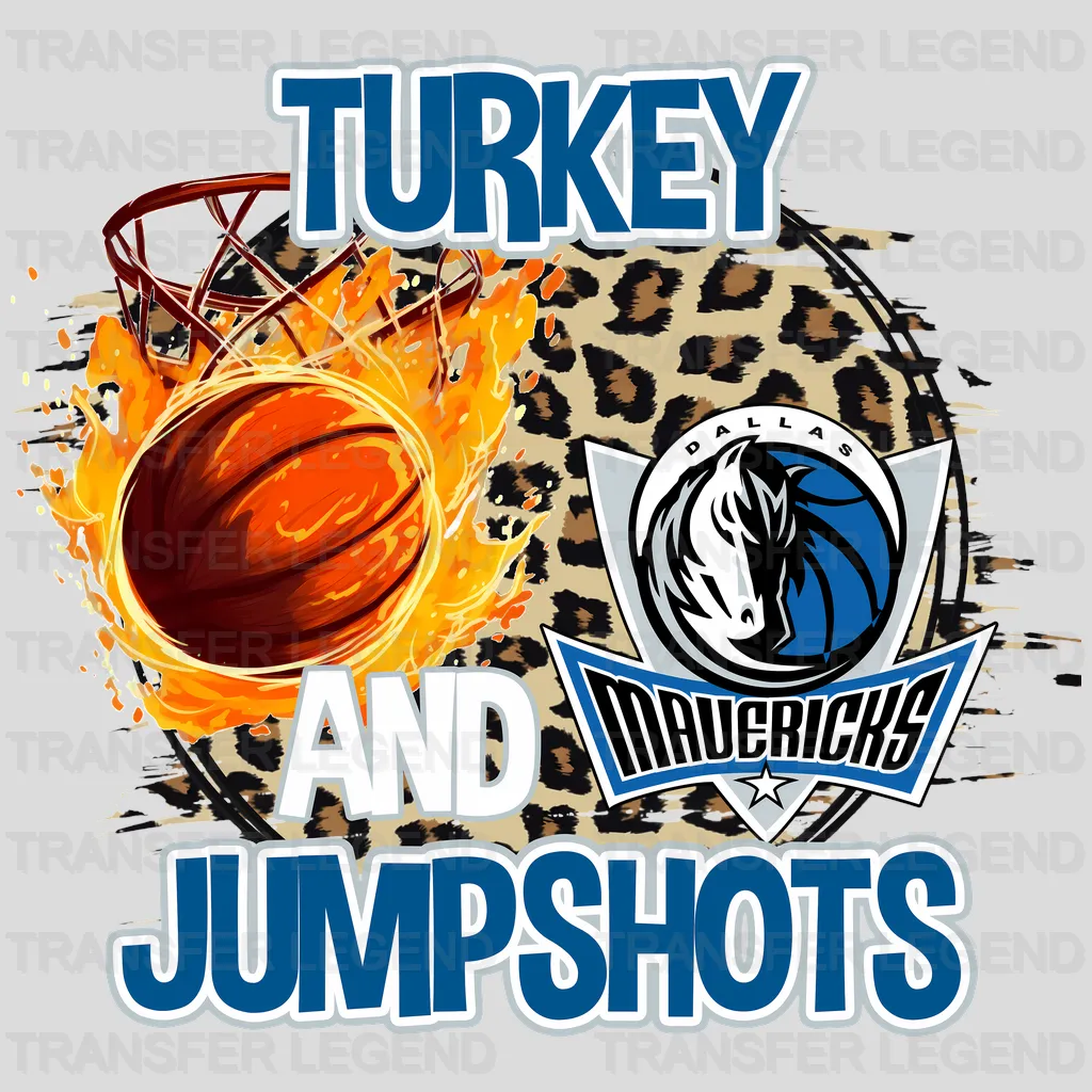 Dallas Mavericks NBA Repeated Text Pattern Block Logo - DTF Iron On Transfer