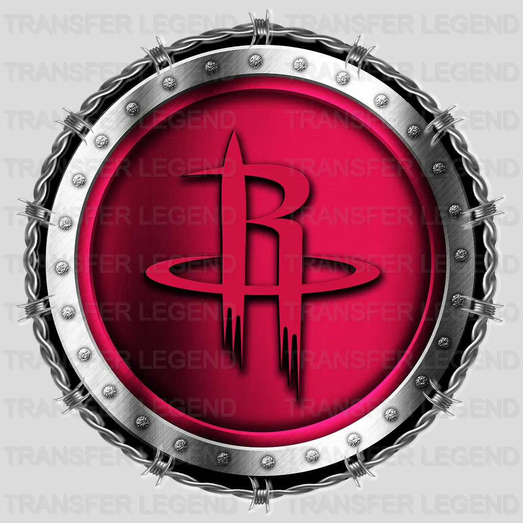 Houston Rockets NBA Triangle Banner Logo - DTF Iron On Transfer