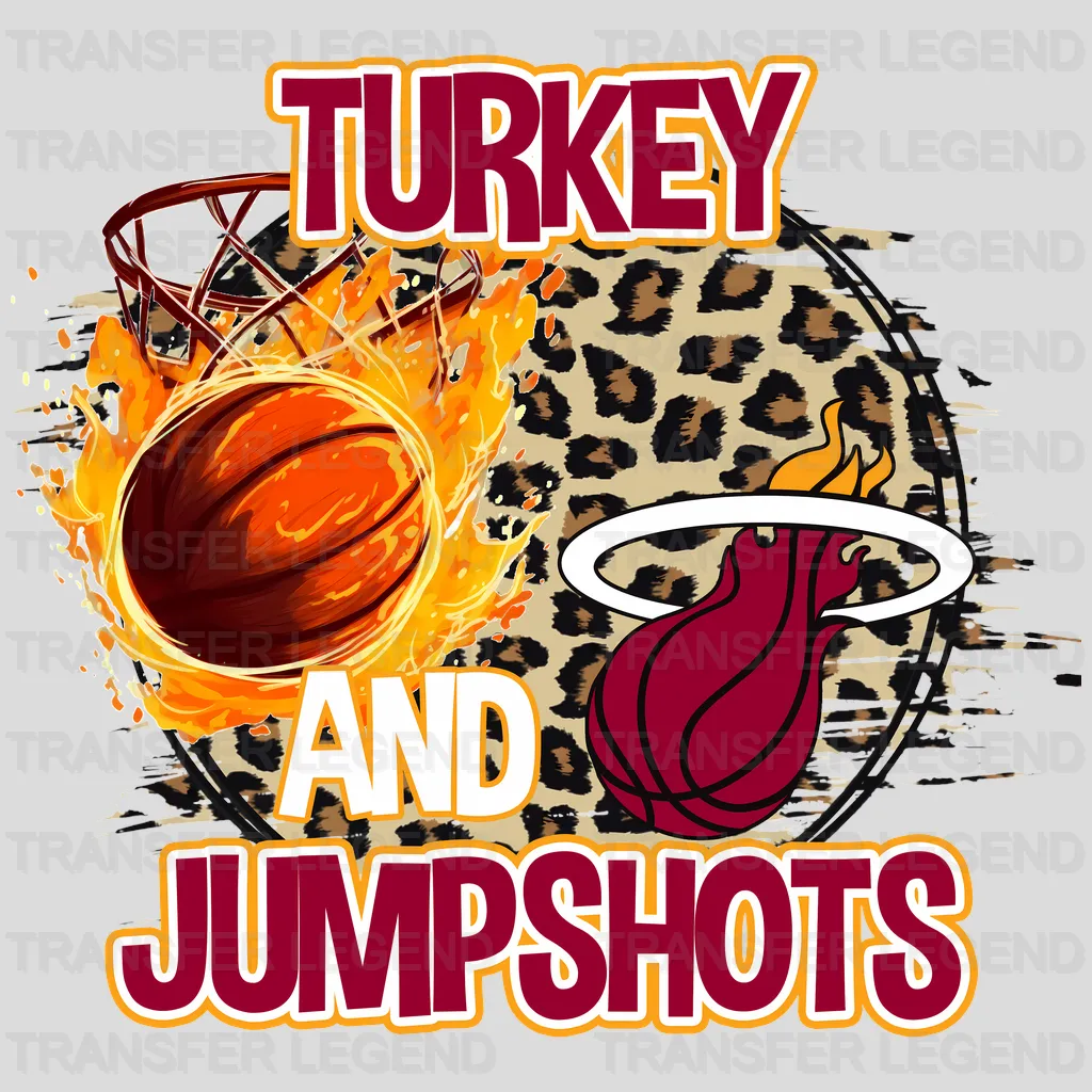 Miami Heat NBA Turkey And Jumpshots DTF Iron On Transfer