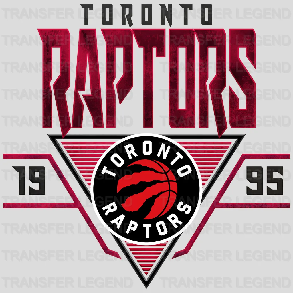 Toronto Raptors NBA Triangle Banner Logo - DTF Iron On Transfer
