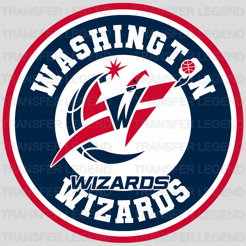 Washington Wizards NBA Primary Logo Circle Badge - DTF Iron On Transfer