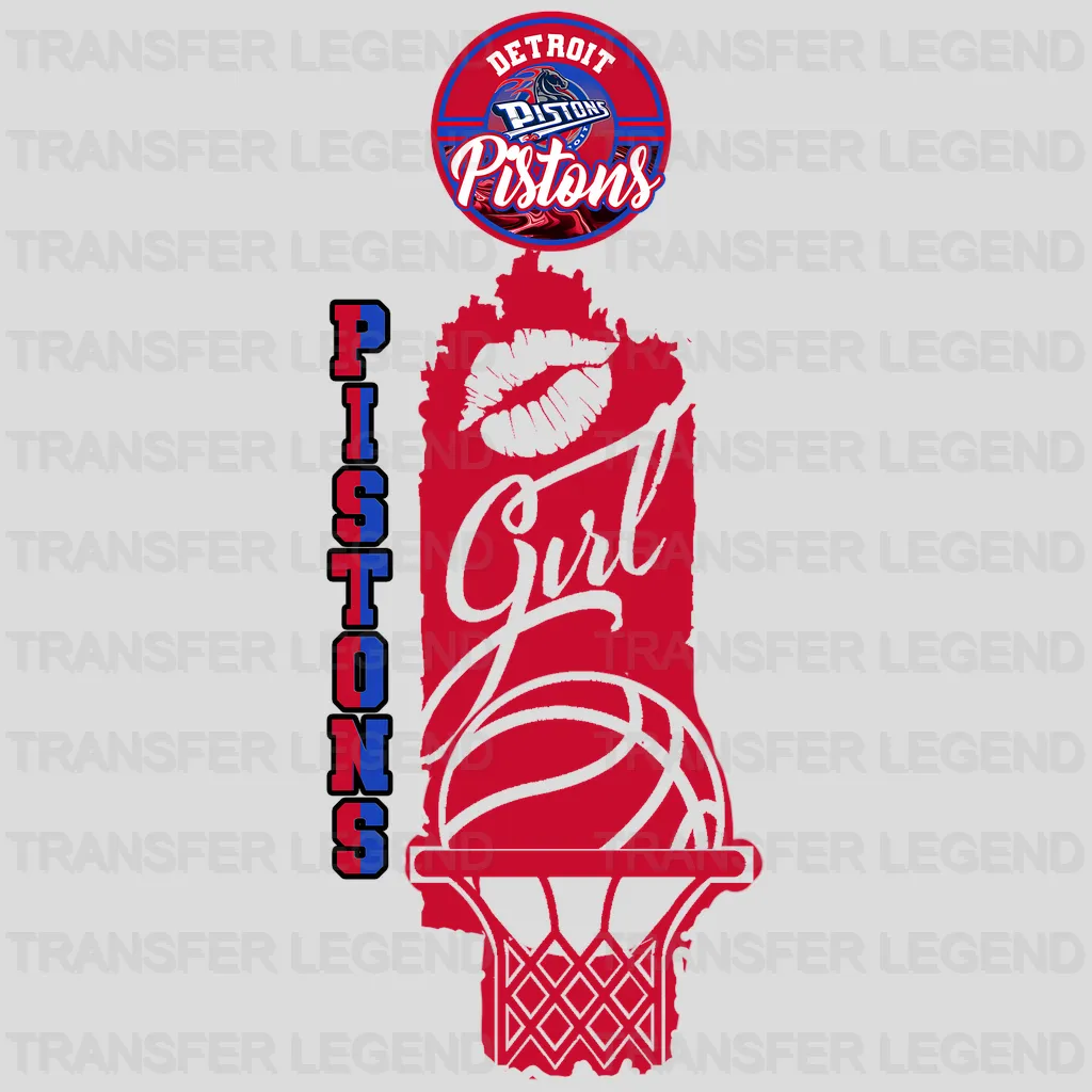 Detroit Pistons NBA This Girl Loves Her Pistons DTF Iron On Transfer