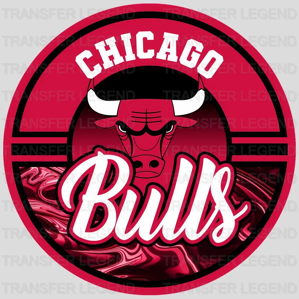 Chicago Bulls NBA Classic Circle Logo Badge - DTF Iron On Transfer