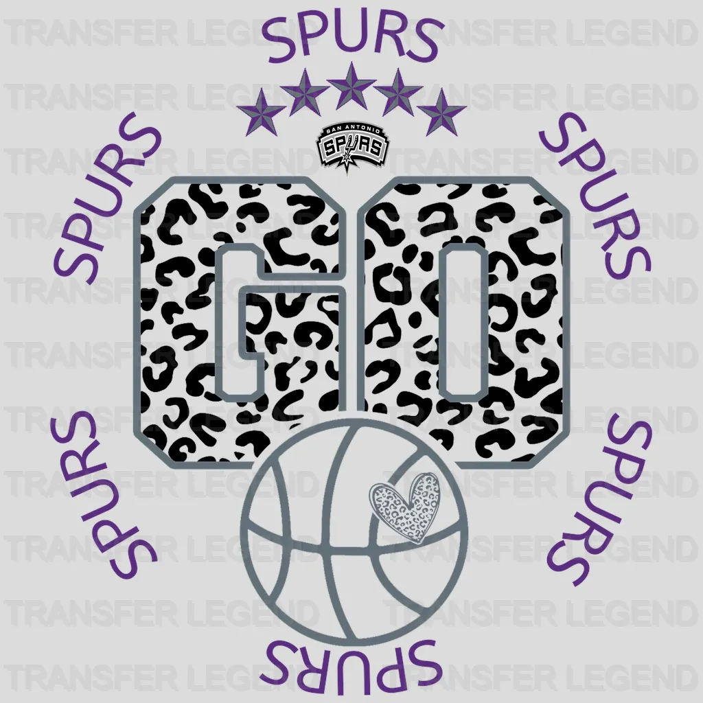San Antonio Spurs NBA San Antonio Go DTF Iron On Transfer