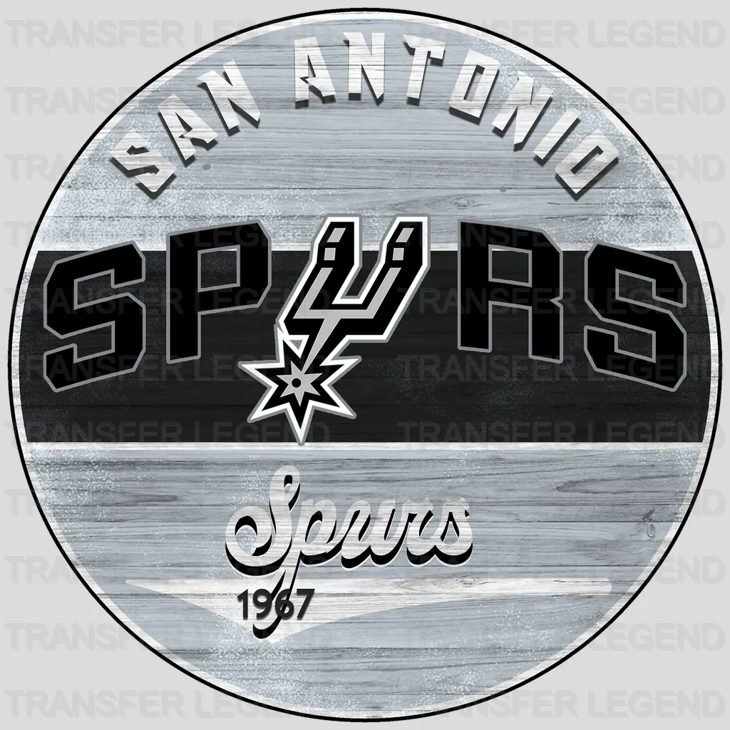 San Antonio Spurs NBA San Antonio Est 1973 DTF Iron On Transfer