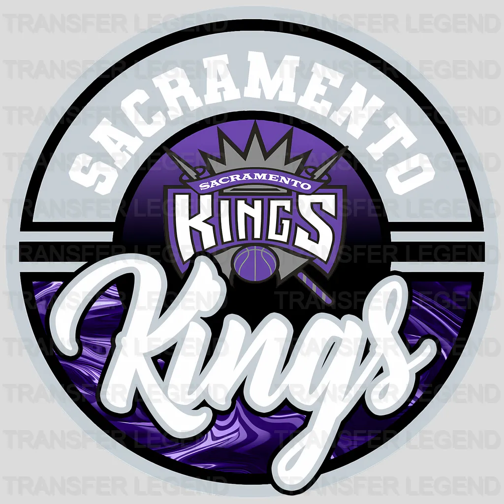 Sacramento Kings NBA Classic Circle Logo Badge - DTF Iron On Transfer