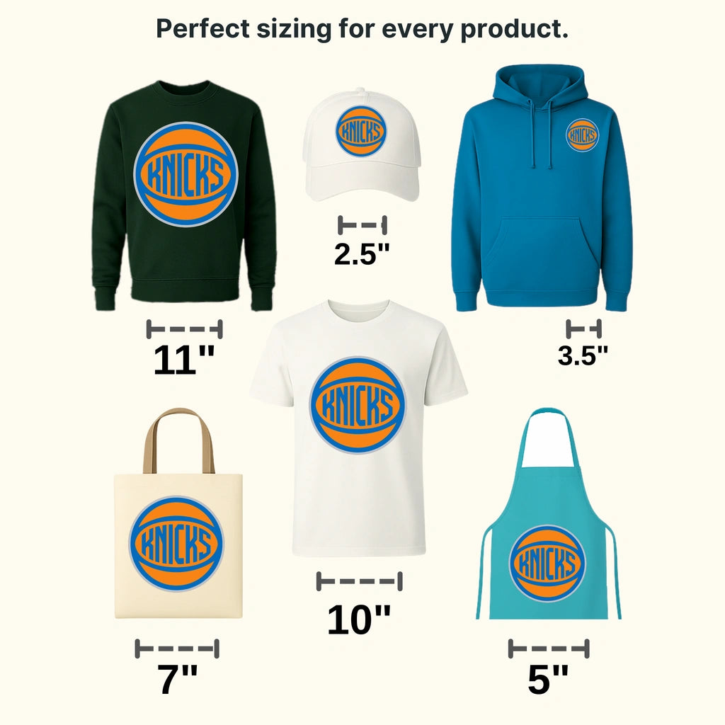 New York Knicks Classic Basketball Badge NBA Design - DTF Heat Transfer