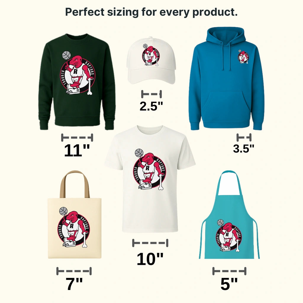 Toronto Raptors Vintage Dribbling Raptor Circle NBA Design - DTF Heat Transfer