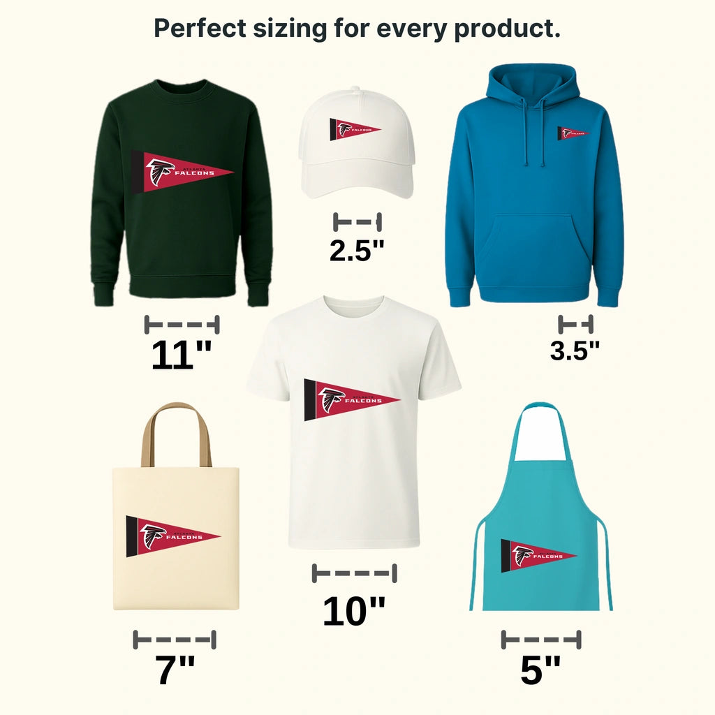 Atlanta Falcons Pennant Logo NFL Design - DTF Heat Transfer
