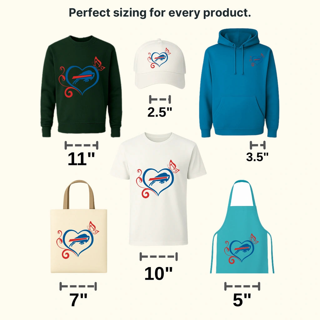 Buffalo Bills For Life Wordmark with Buffalo NFL Design - DTF Heat Transfer