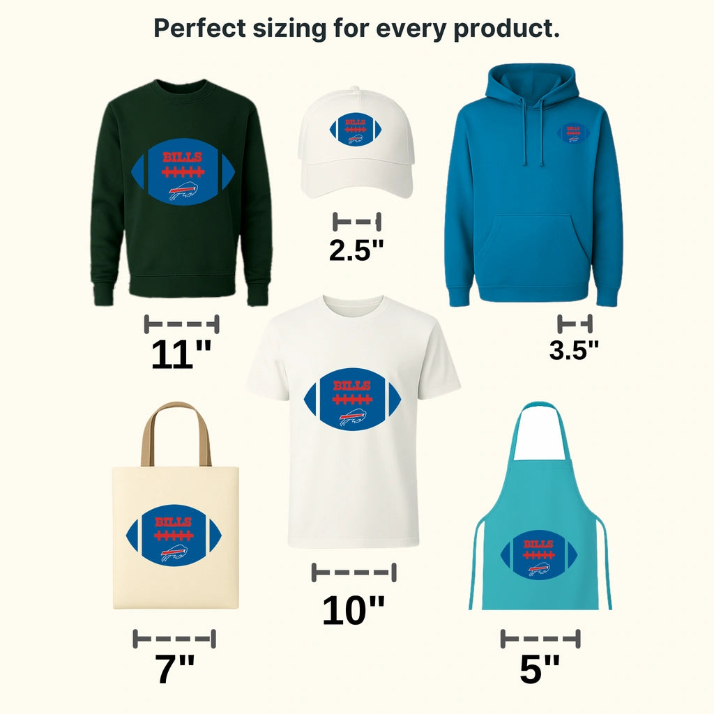 Buffalo Bills Football Icon Badge NFL Design - DTF Heat Transfer