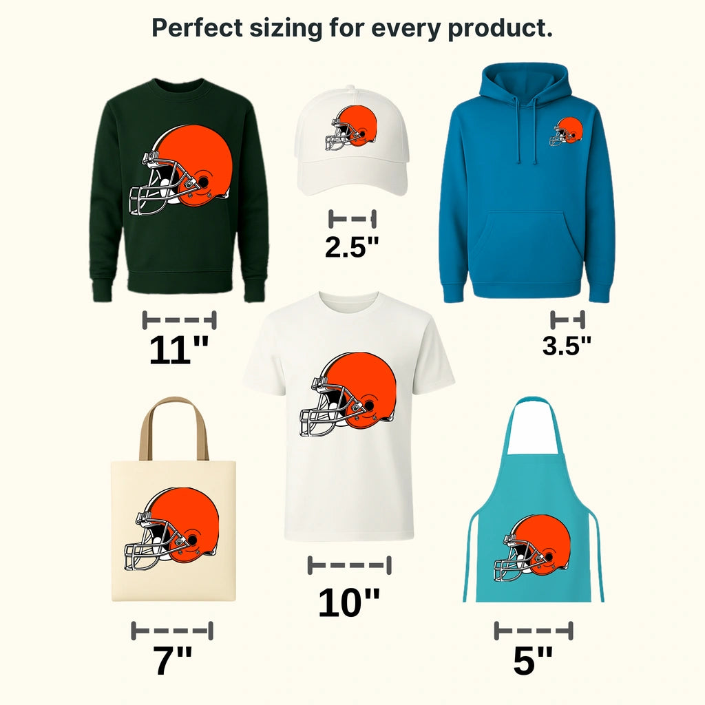 Cleveland Browns “I Love Browns” Text Emblem NFL Design - DTF Heat Transfer