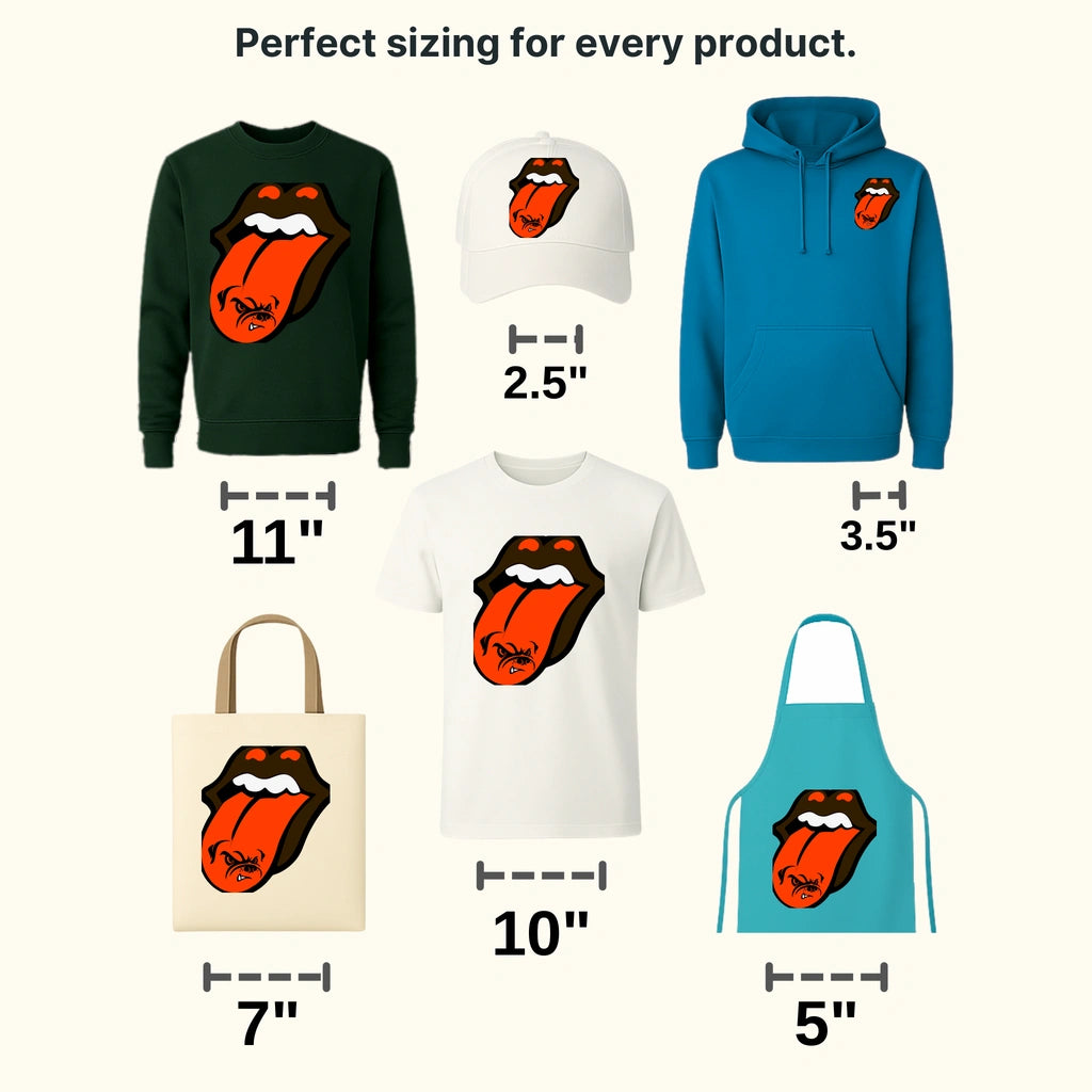 Cleveland Browns Tongue & Lips Graphic NFL Design - DTF Heat Transfer