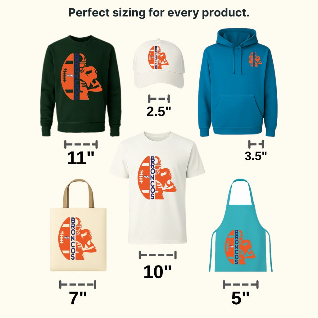 Denver Broncos Dual Pointing Hands Logo NFL Design - DTF Heat Transfer