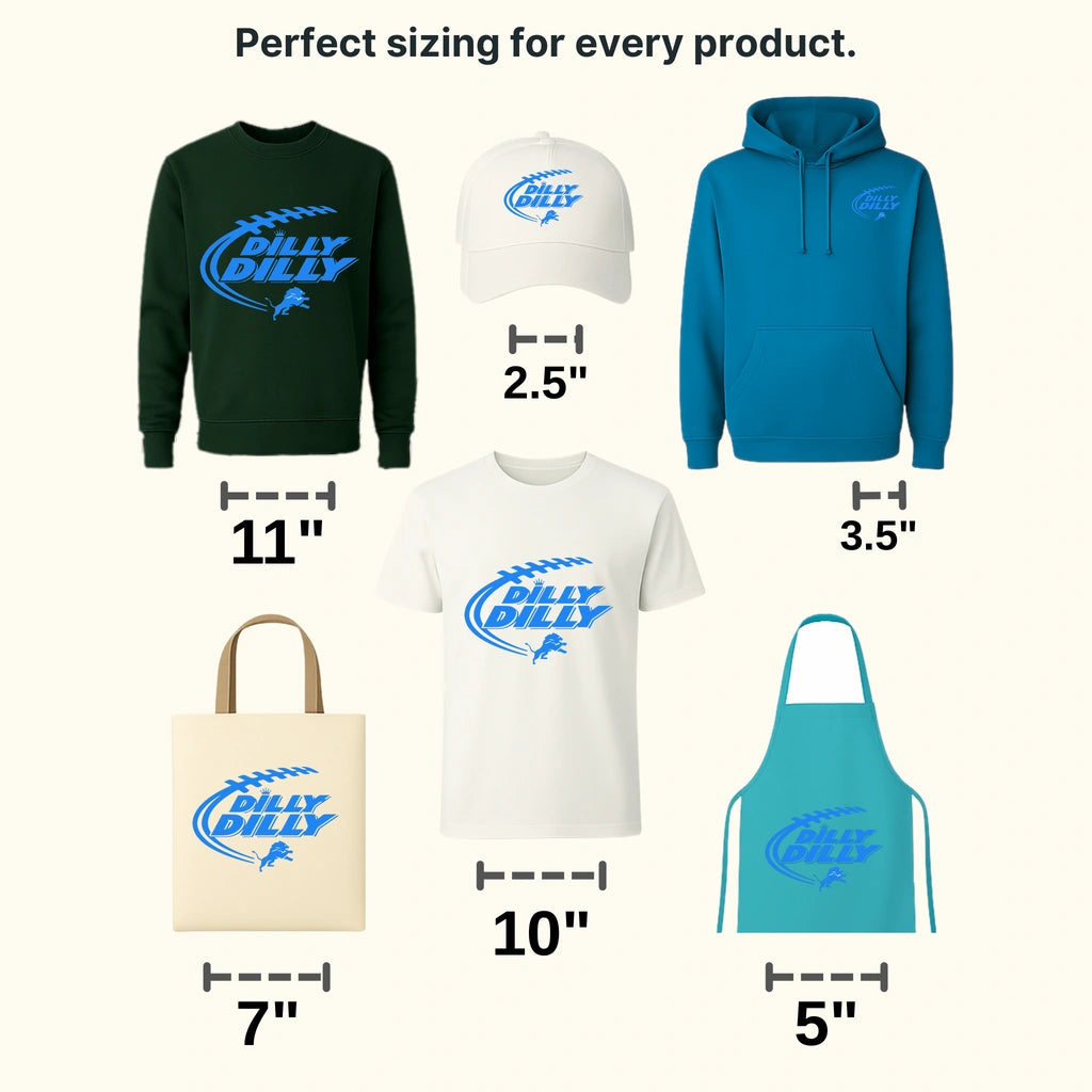 Detroit Lions Dilly Dilly Wordmark NFL Design - DTF Heat Transfer