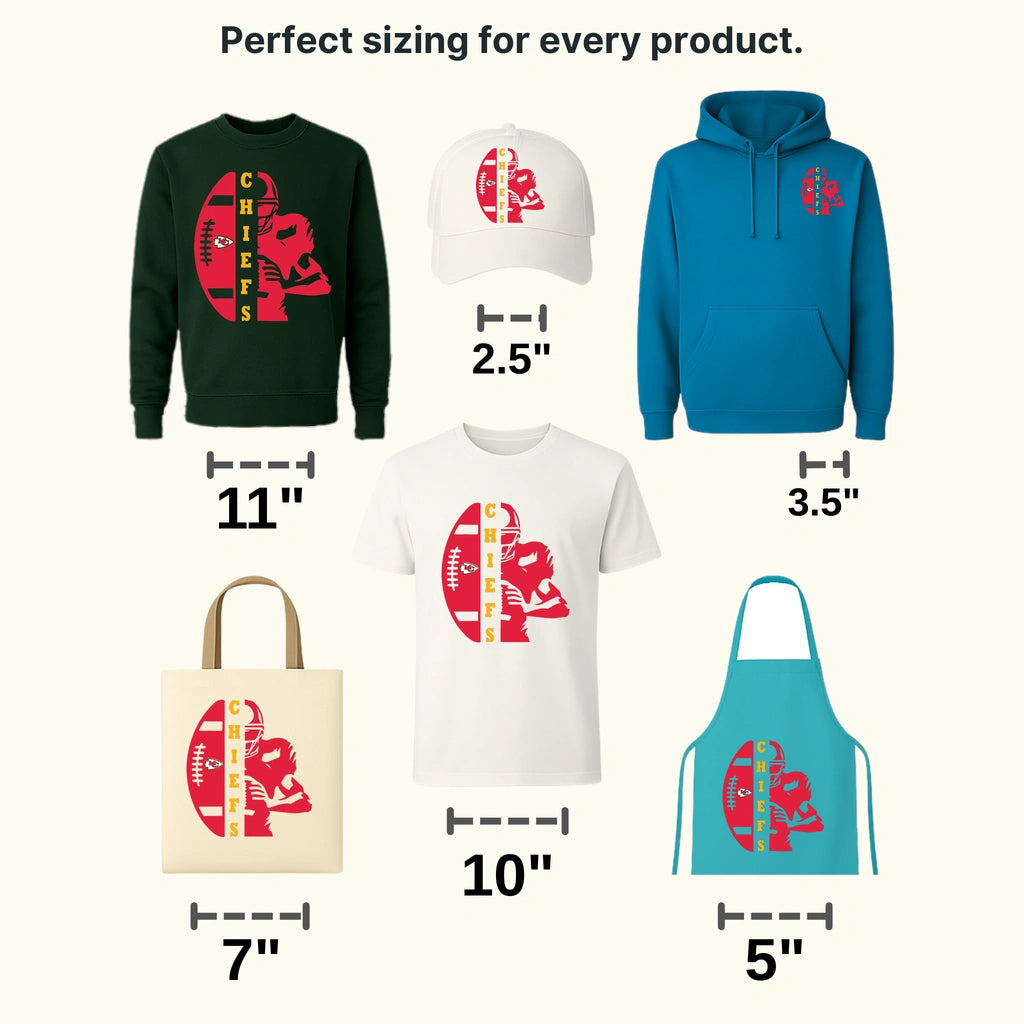 Kansas City Chiefs Thumbs‑Up Love Emblem NFL Design - DTF Heat Transfer