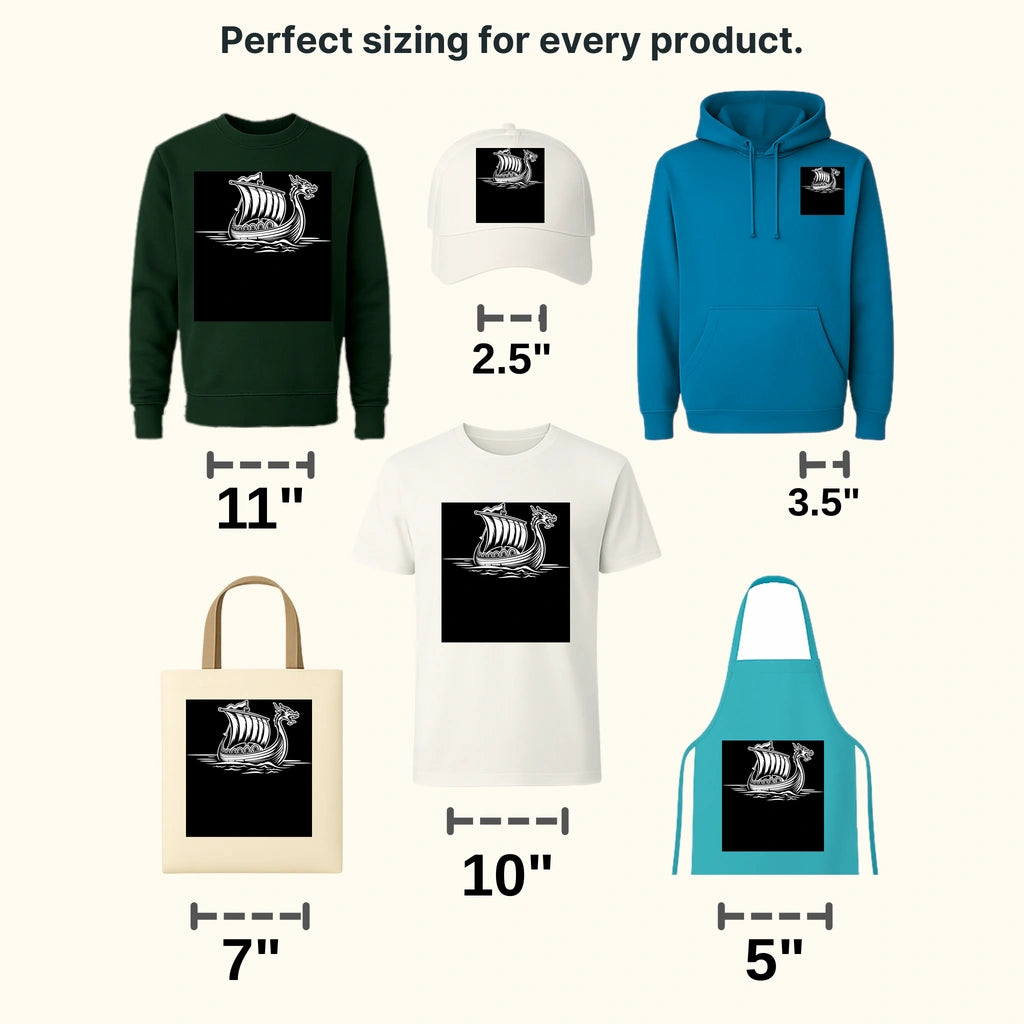 Viking Boat Nordic Design - DTF Heat Transfer - transferlegend