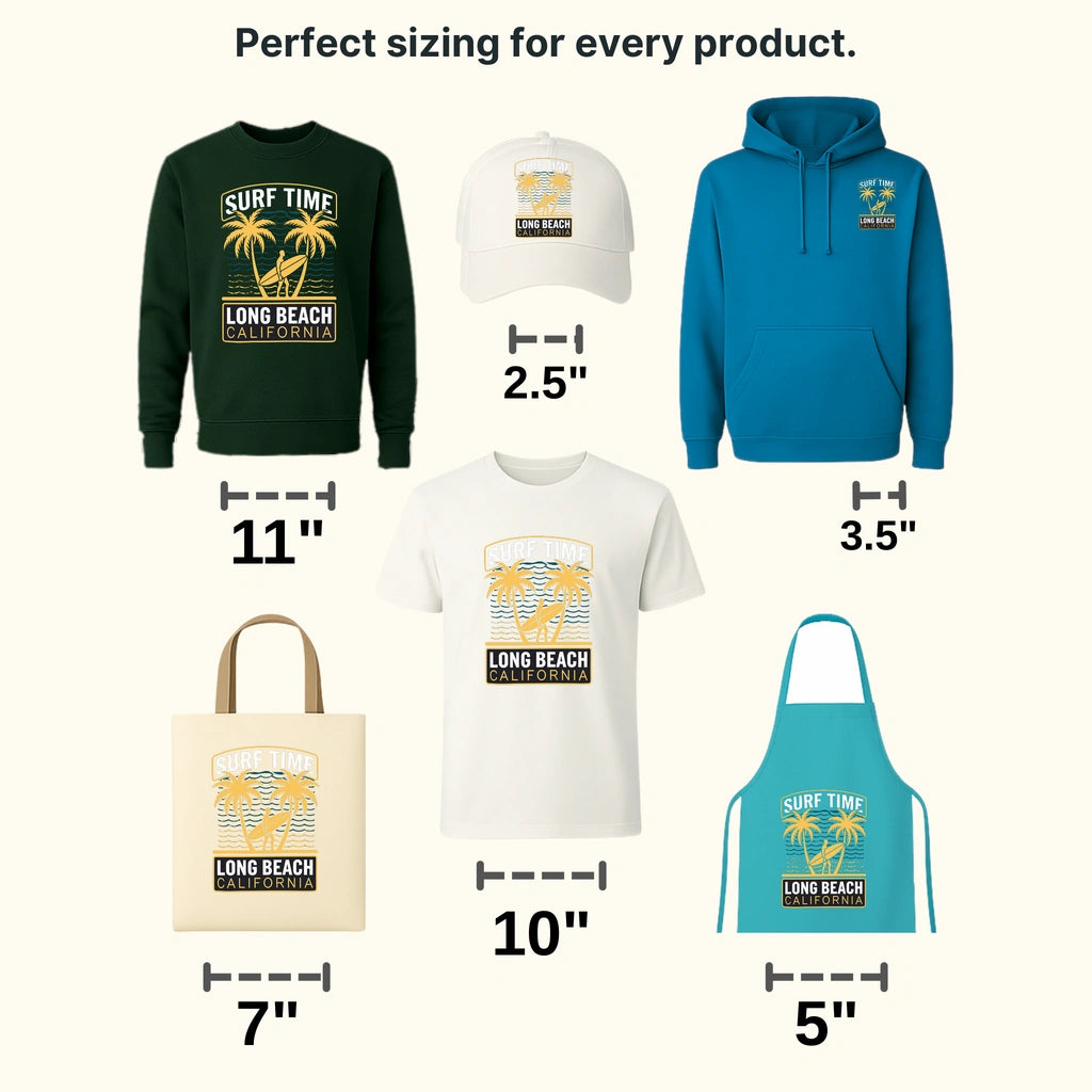 Long Beach Surfing Design - DTF Heat Transfers