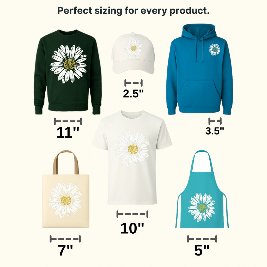 Daisy design- DTF heat transfer - transferlegend