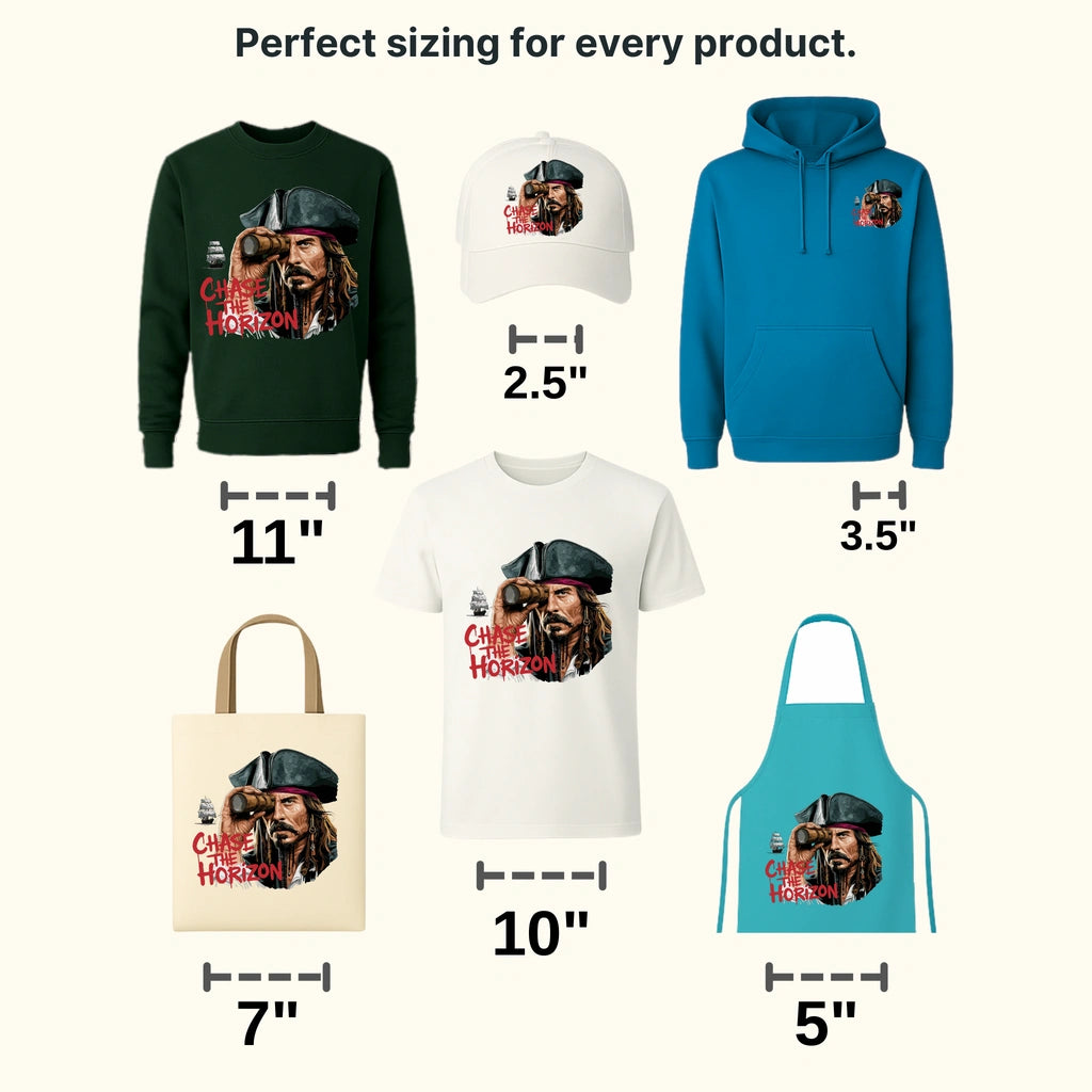 Chase The Ocean Pirate Design - DTF Heat Transfer - transferlegend