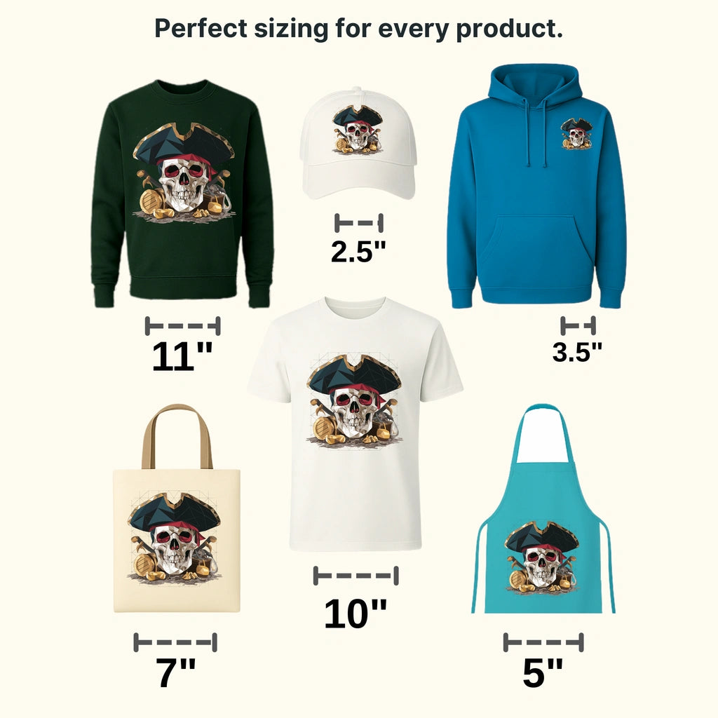 Puzzle Skull Pirate Design - DTF Heat Transfer - transferlegend