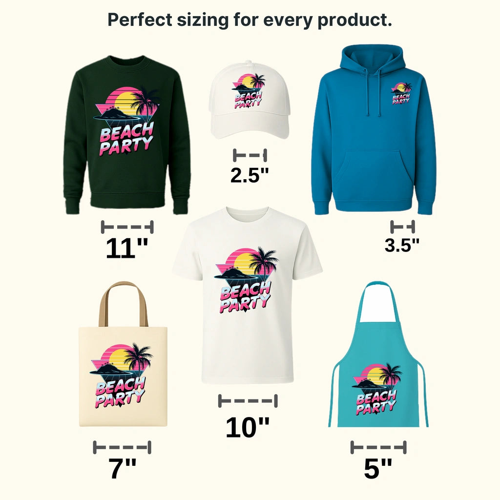 Beach Time Party Design - DTF Heat Transfer - transferlegend