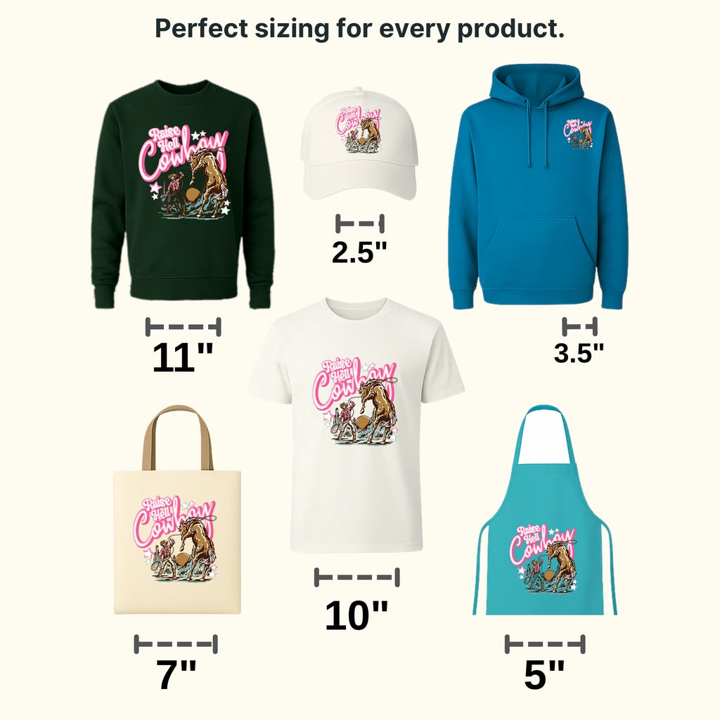 Raise Hell Cowboy - Rodeo Houston DTF Transfer - transferlegend