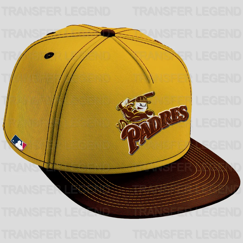 San Diego Padres MLB Realistic Cap Hat Mockup - DTF Iron On Transfer