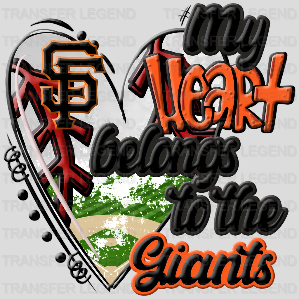 San Francisco Giants MLB Orange Skull With Helmet Art - DTF Iron On Transfer