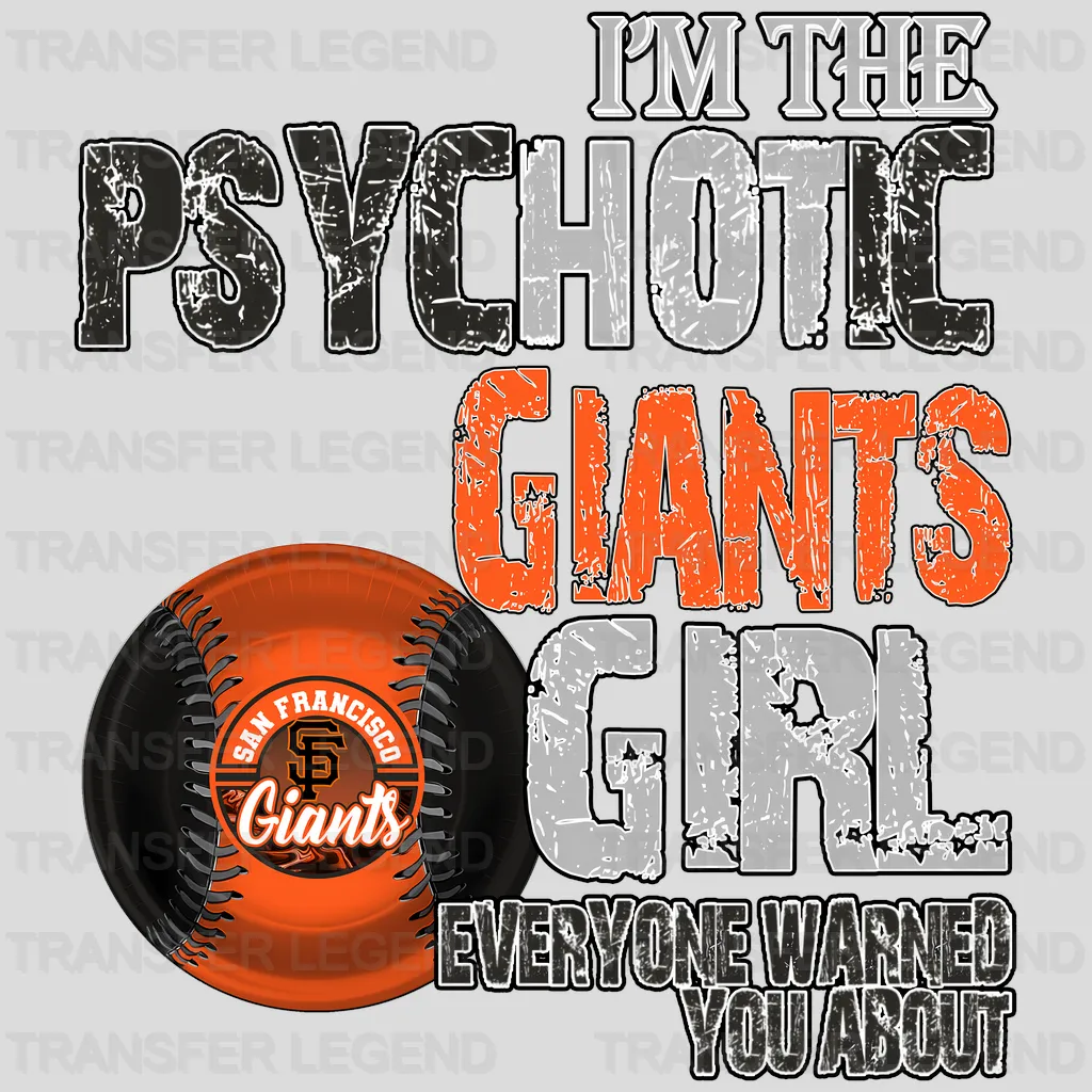 San Francisco Giants MLB Repeated Text Pattern Block Logo - DTF Iron On Transfer