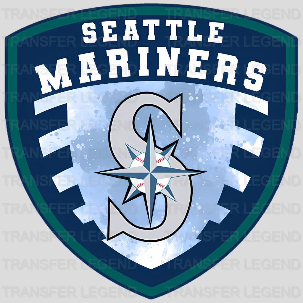 Seattle Mariners MLB Classic Shield Logo Badge - DTF Iron On Transfer