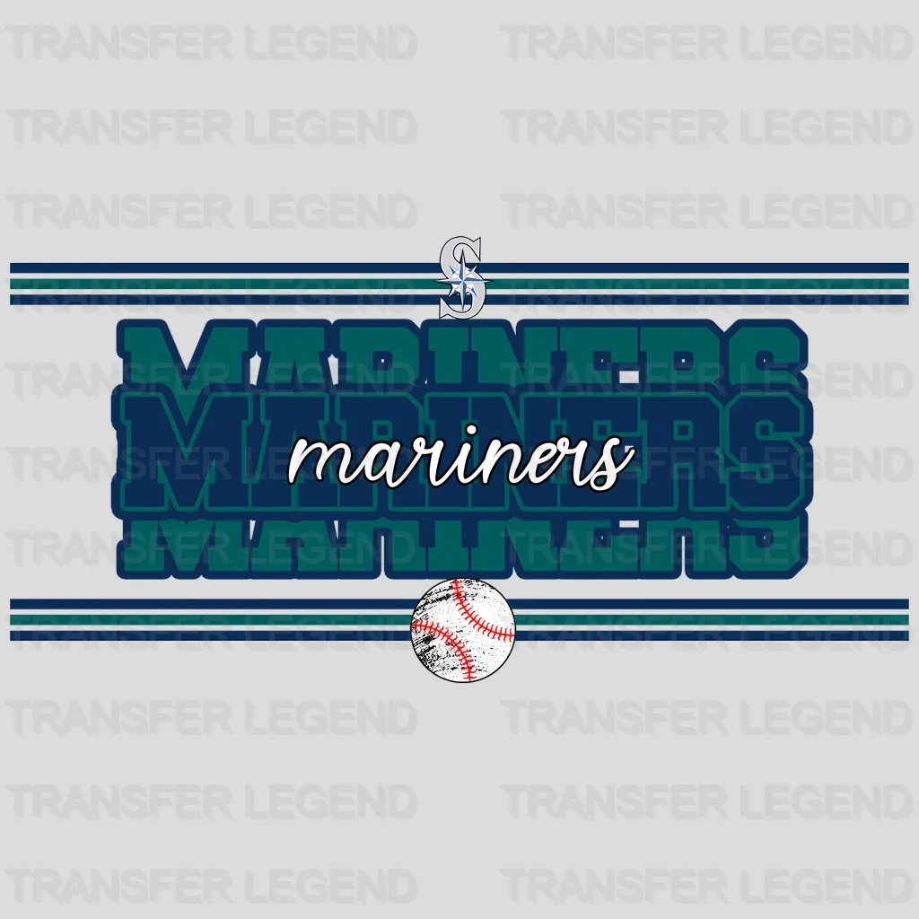 Seattle Mariners MLB Neon Light Bar Sign Style - DTF Iron On Transfer