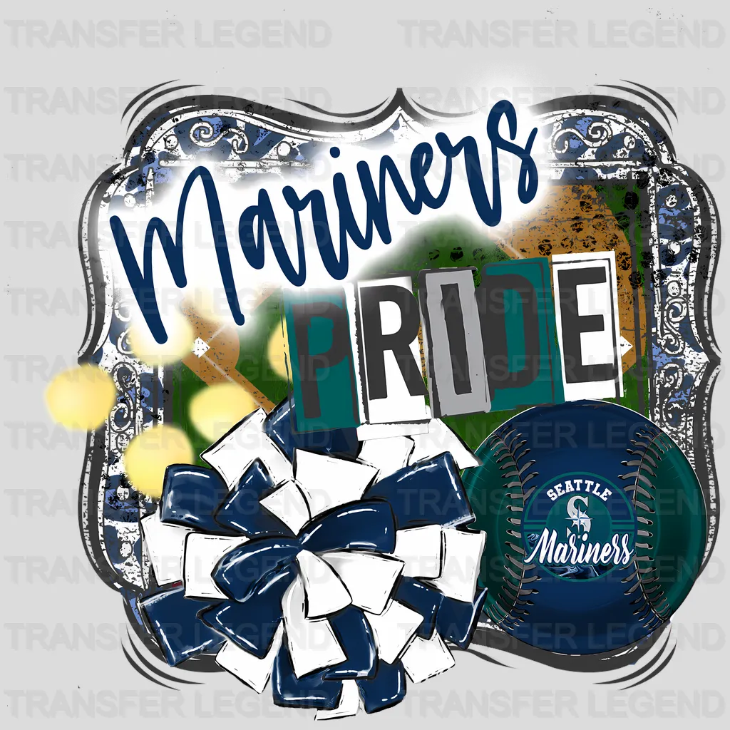 Seattle Mariners MLB Mariners Rise DTF Iron On Transfer