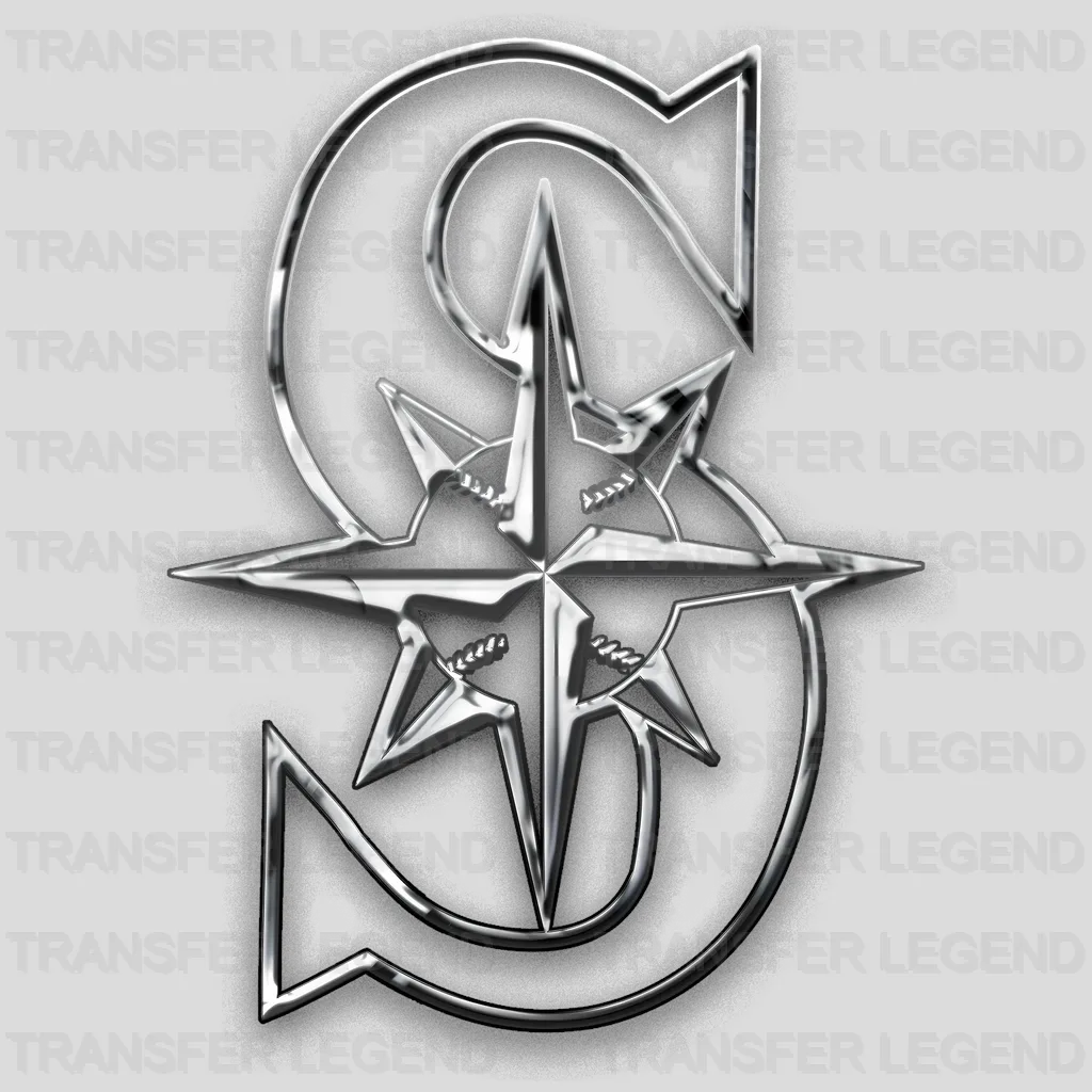 Seattle Mariners MLB Classic Compass S Logo - DTF Iron On Transfer