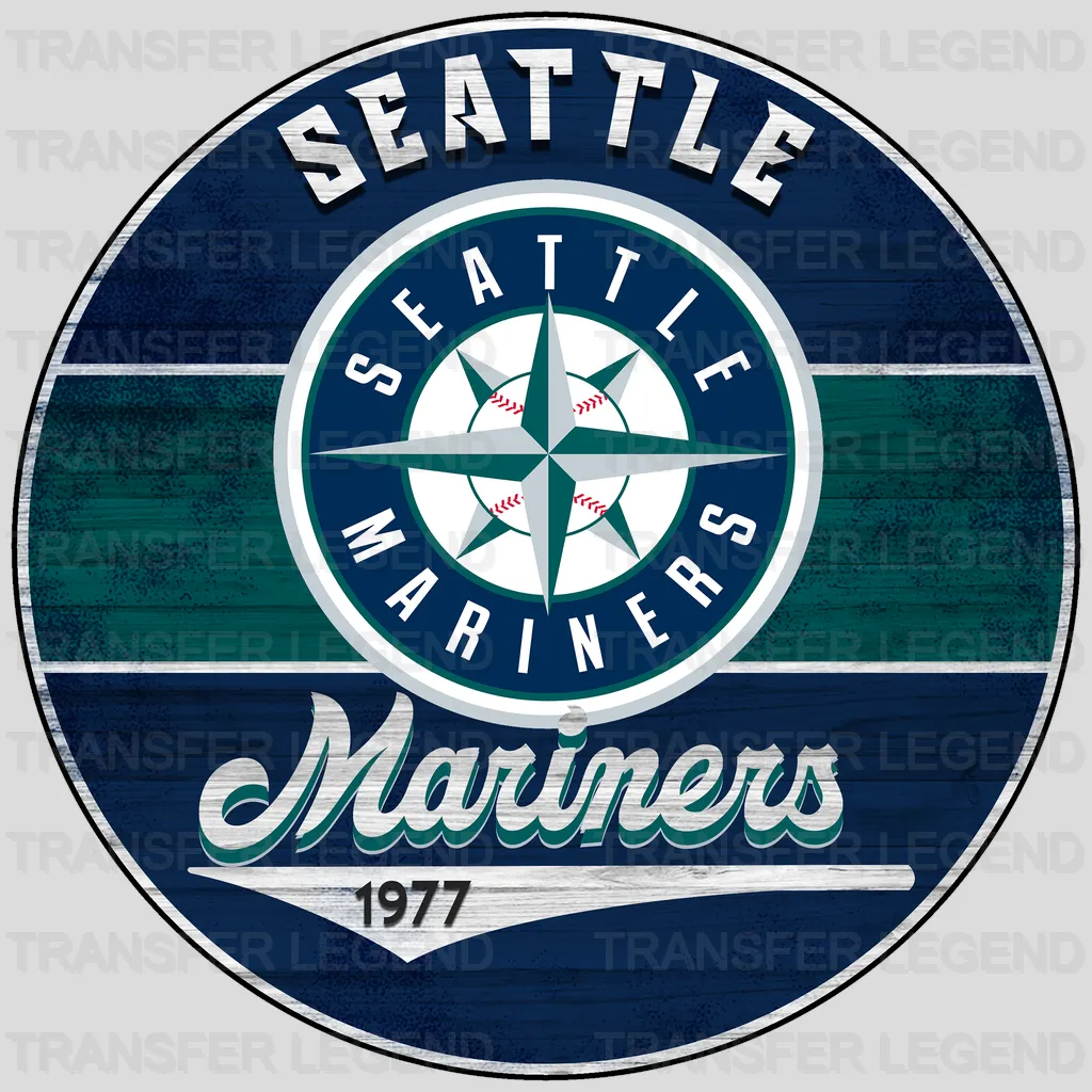 Seattle Mariners MLB Est 1977 DTF Iron On Transfer