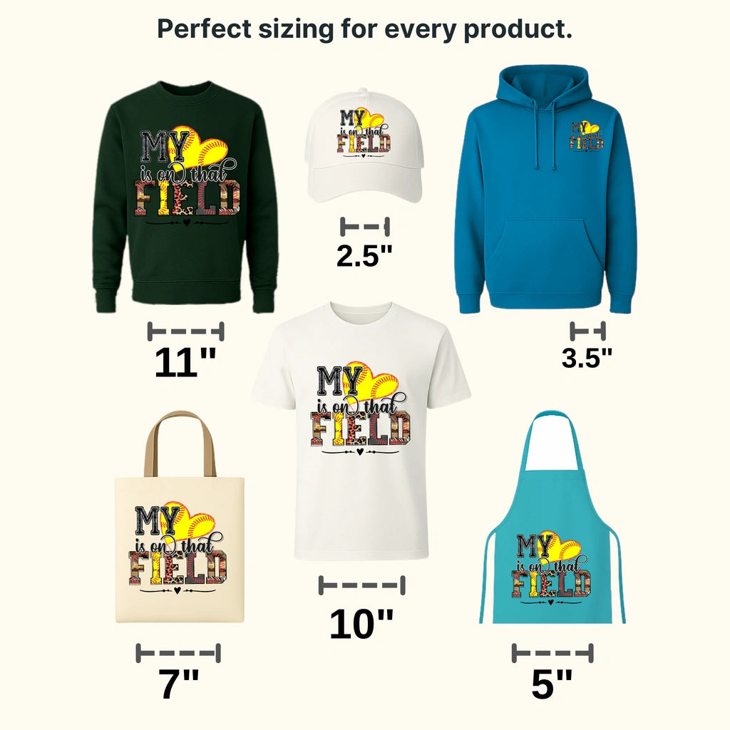 My Heart Is On Field Leopard DTF Transfer - transferlegend