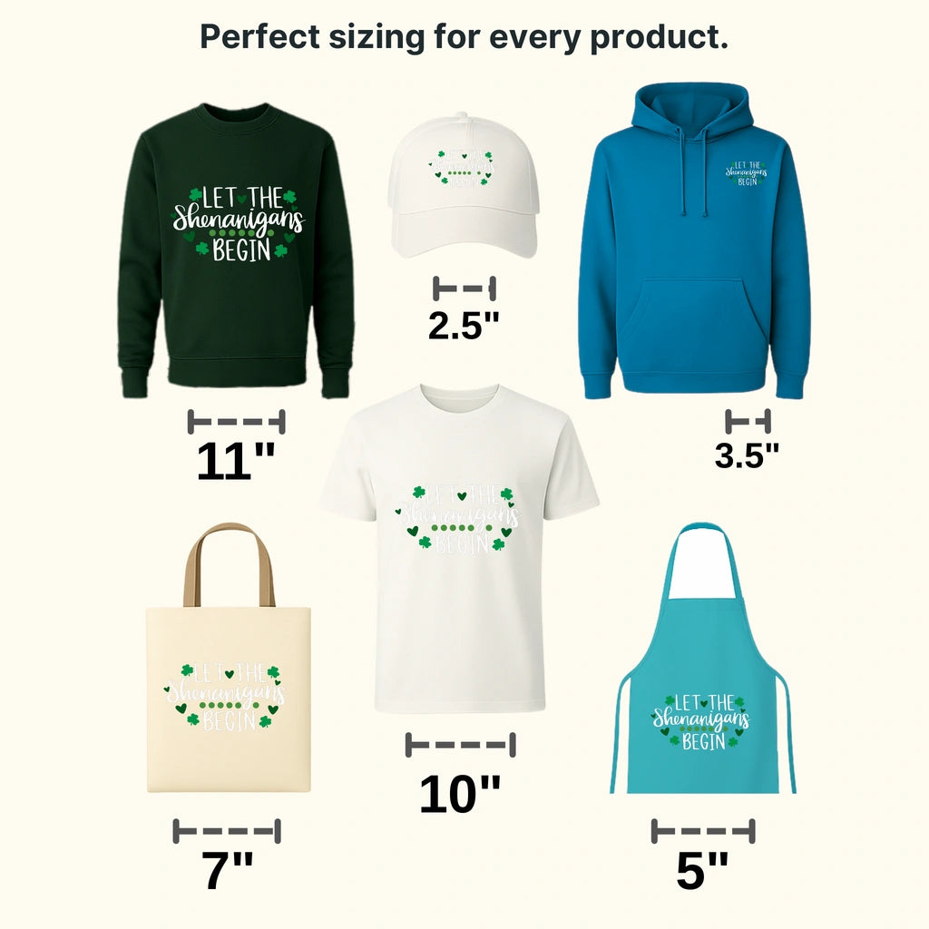 Let The Shenanigans Begin St. Patrick's Day Design - DTF heat transfer - transferlegend