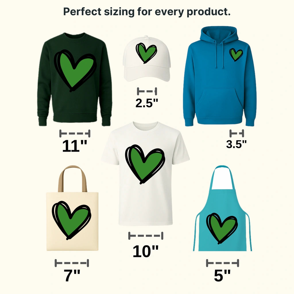 Heart St. Patrick's Day Design - DTF heat transfer - transferlegend