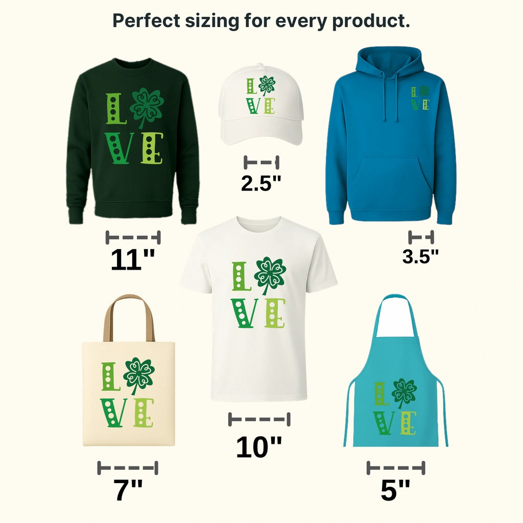 Love St. Patrick's Day Design - DTF heat transfer - transferlegend