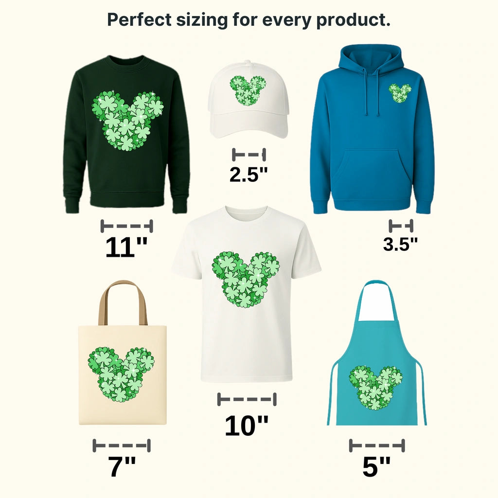Mickey Clover St. Patrick's Day Design - DTF heat transfer - transferlegend
