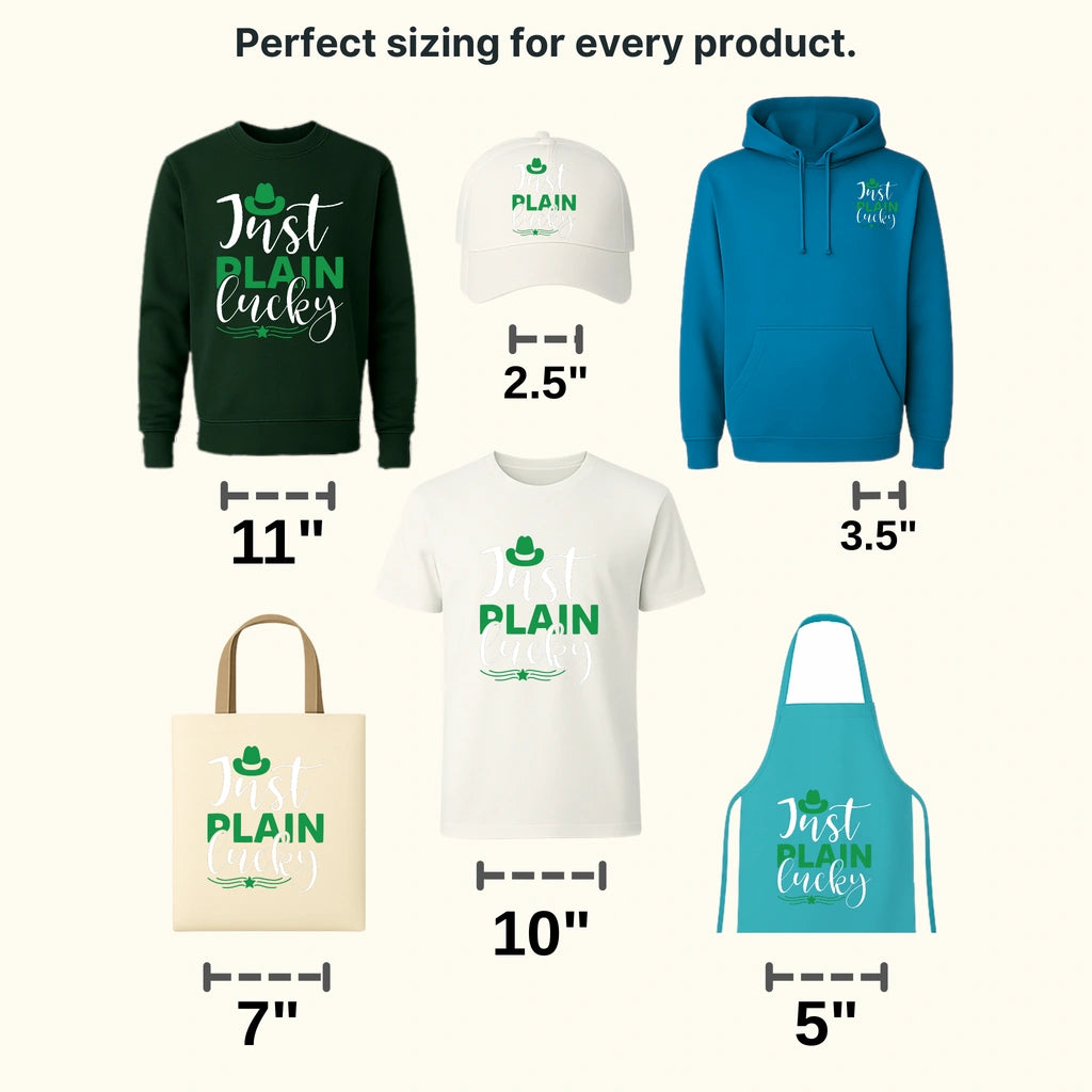 Just Plain Lucky St. Patrick's Day Design - DTF heat transfer - transferlegend