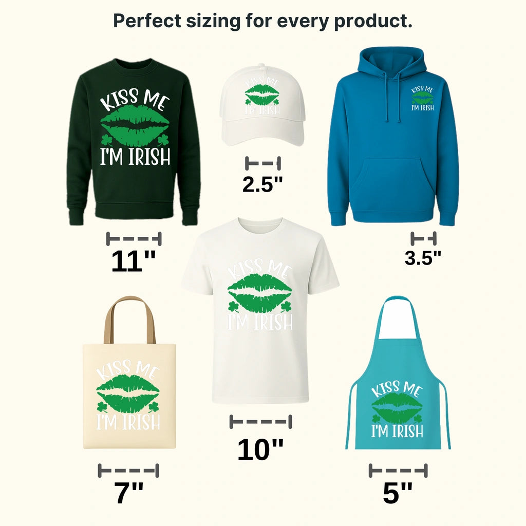 Kiss Me I'M Irish St. Patrick's Day Design - DTF heat transfer - transferlegend